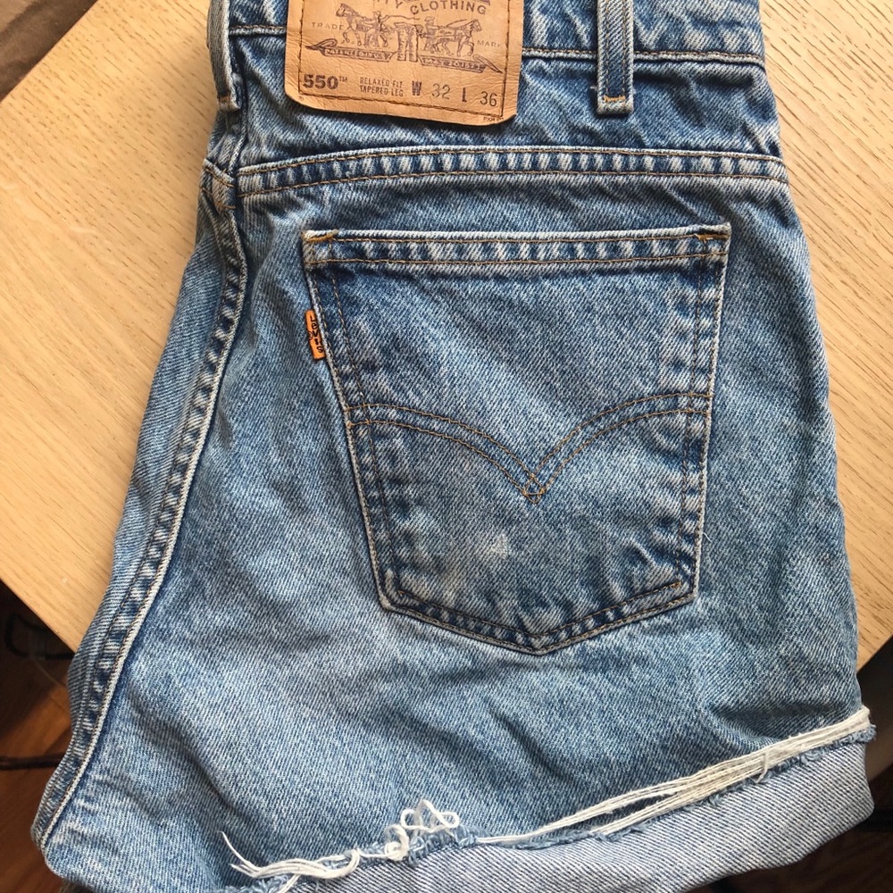Most flattering Levi’s high waisted cuffed shorts!